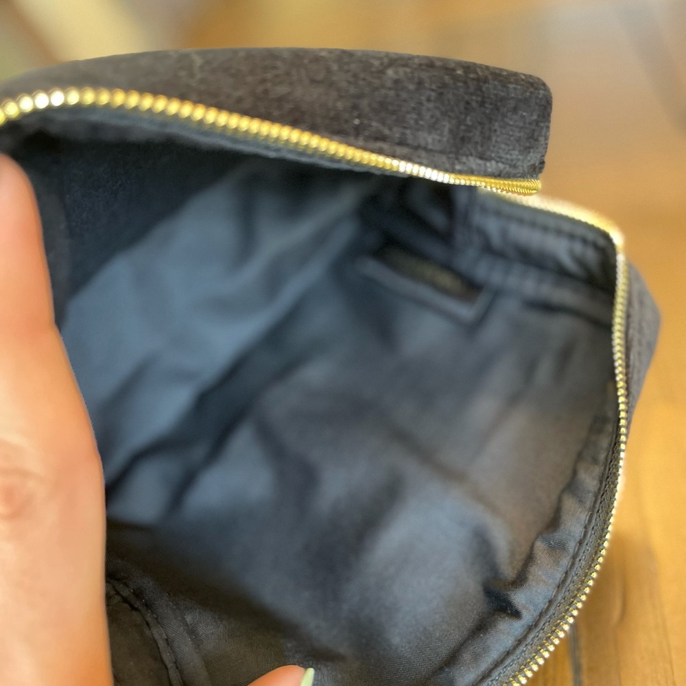 NWOT Yves Saint Laurent Velvet Black Cosmetics Bag